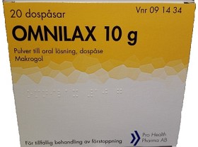 Bild på Omnilax, pulver till oral lösning i dospåse 10 g 20 st