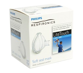 Bild på OptiChamber Diamond LiteTouch, ansiktsmask, över 5 år (blå) Large 1 st