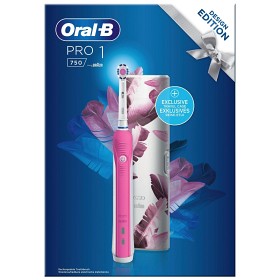 Bild på Oral-B Pro 1 750 Rosa eltandborste + resefodral