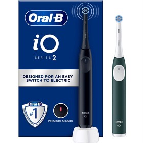 Bild på Oral-B iO 2 duo-pack eltandborstar, Night Black & Forest Green