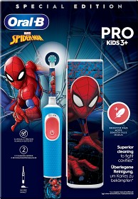 Bild på Oral-B Pro Kids Spider-Man eltandborste 3+ år med resefodral