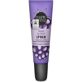 Bild på Organic Shop Aqua Glossy läppbalsam Hyaluronsyra & Björnbär 10 ml