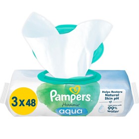 Bild på Pampers Harmonie Aqua våtservetter 3 x 48 st