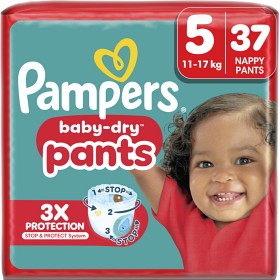 Bild på Pampers Baby-Dry Byxblöjor Storlek 5 (11kg-17kg) 37 blöjor
