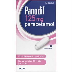 Bild på Panodil, suppositorium 125 mg 10 st