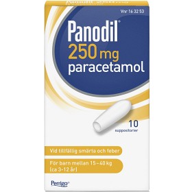 Bild på Panodil, suppositorium 250 mg 10 st