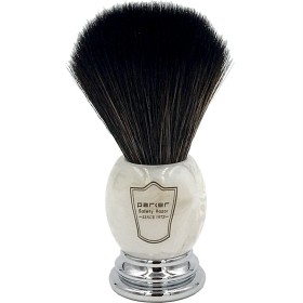 Bild på Parker Shaving Marbled Ivory Chrome Handle Black Synthetic Shave Bristle