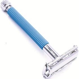 Bild på Parker Shaving 29L Blue Ladies Textured Long Handle Butterfly Open Safety Razor