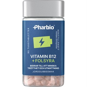 Bild på Pharbio B12 + Folsyra 90 tuggtabletter