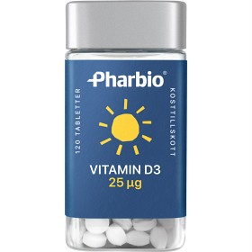 Bild på Pharbio Vitamin D3 25 µg 120 tabletter