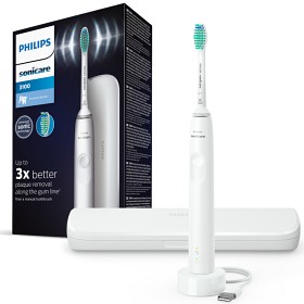 Bild på Philips Sonicare 3100 Series Sonisk eltandborste + resefodral Vit