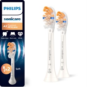 Bild på Philips Sonicare A3 Premium All-in-One borsthuvuden, Vita, 2-pack, HX9092/87