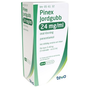 Bild på Pinex Jordgubb, oral lösning 24 mg/ml 100 ml