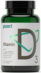 Bild på Puori D3 D-vitamin 2500 IE 120 kapslar