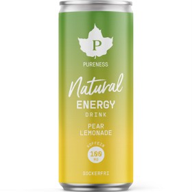 Bild på Pureness Natural Energy Drink Pear Lemonade 330 ml