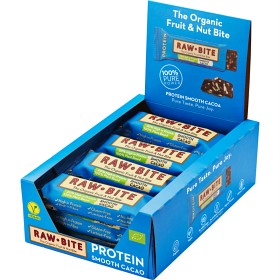Bild på RawBite Protein Smooth Cacao frukt- & nötbar 12 st
