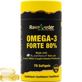 Bild på Rawpowder Alaska Omega-3 Forte 80% 1000 mg 70 softgels