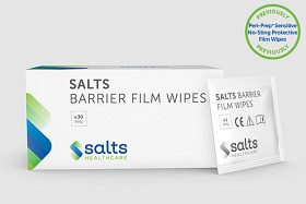 Bild på Salts Barrier Film Wipes, No Sting hudskyddsfilm, 2 ml, enstycksförpackade våtservetter 30 st