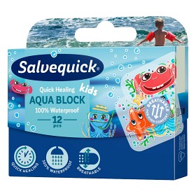 Bild på Salvequick Aqua Block Kids 12 st