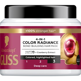 Bild på Schwarzkopf Gliss 4-In-1 Color Radiance Bond-Building Hair Mask 400 ml