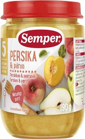 Bild på Semper Fruktpuré Persika & Päron 5M 190 g