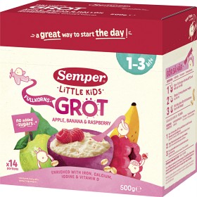 Bild på Semper Fullkornsgröt Äpple, hallon & banan 1-3 år