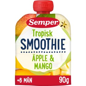 Bild på Semper Tropisk Smoothie Äpple och Mango 6M 90 g