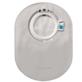 Bild på SenSura Mio Click 2-delspåse sluten Maxi, neutralt grå, insp.lucka, ring 40 mm 30 st