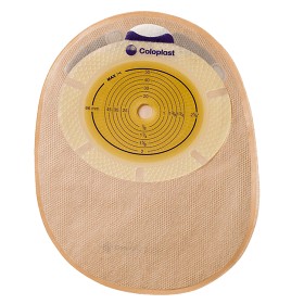 Bild på SenSura 1-dels sluten häftpåse Midi beige, hål 35 mm 30 st