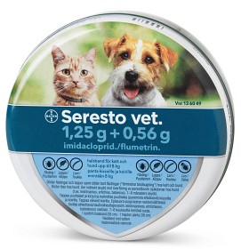 Bild på Seresto vet. för katt och hund upp till 8 kg, halsband 1,25 g + 0,56 g 1 st