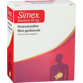 Bild på Simex tuggtablett Simetikon 80 mg 100 st