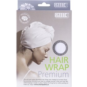 Bild på Smart Microfiber Hair Wrap Premium Vit