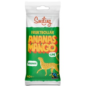 Bild på Smiling Fruktbollar Mango, Ananas och Lime 40 g