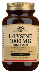 Bild på Solgar L-Lysine 1000 mg 50 tabletter