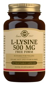Bild på Solgar L-Lysine 500 mg 50 kapslar