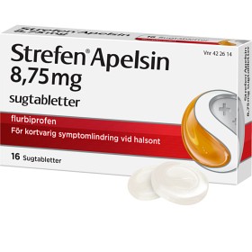 Bild på Strefen Apelsin, sugtablett 8,75 mg 16 st