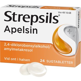 Bild på Strepsils Apelsin, sugtablett 24 st
