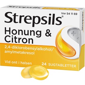 Bild på Strepsils Honung & Citron, sugtablett 24 st