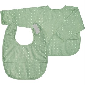 Bild på Summerville Haklapp + Haklapp med ärm Cameo Green Dotty