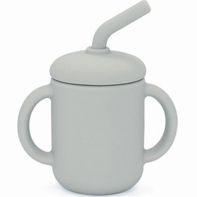 Bild på Summerville Silikonmugg med sugrör Silver Grey