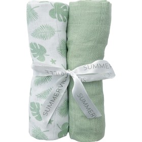 Bild på Summerville Muslin 2-pack Tropical & Green GOTS