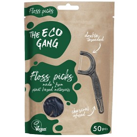 Bild på The Eco Gang Floss Picks Charcoal 50 st