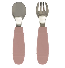 Bild på Tiny Tot Sked & Gaffel Rosa