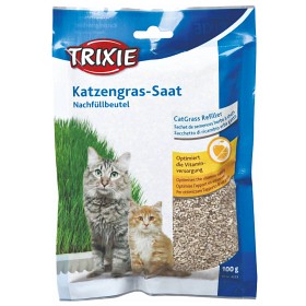 Bild på Trixie Mjukt Kattgräs vitaminberikad refillpåse 100 g