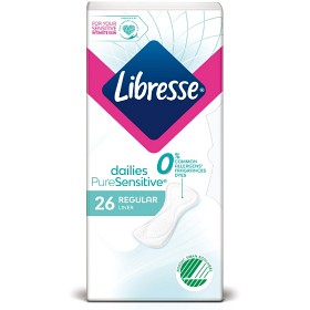 Bild på Libresse Pure Sensitive Dailies trosskydd Regular 26 st