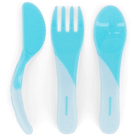 Bild på Twistshake Learn Cutlery 6+m Pastel Light Blue