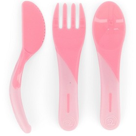Bild på Twistshake Learn Cutlery 6+m Pastel Light Pink