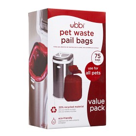 Bild på Ubbi Pet Plastpåse Lavendel till Ubbi kattsandshink, röd 75 st