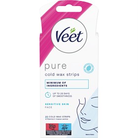 Bild på Veet Pure Cold Wax Strips Ansikte Sensitive Skin 20 st