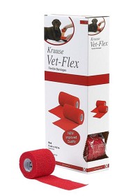 Bild på Vet-Flex elastisk binda Röd 5 cm x 4,5 m, storpack 10 st